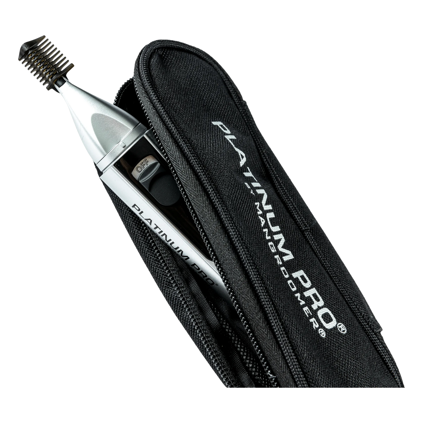 PLATINUM PRO by MANGROOMER -  New Advanced Nose Trimmer, Ear Hair Trimmer and Eyebrow Trimmer with Bonus Light and Exclusive Storage Case!
