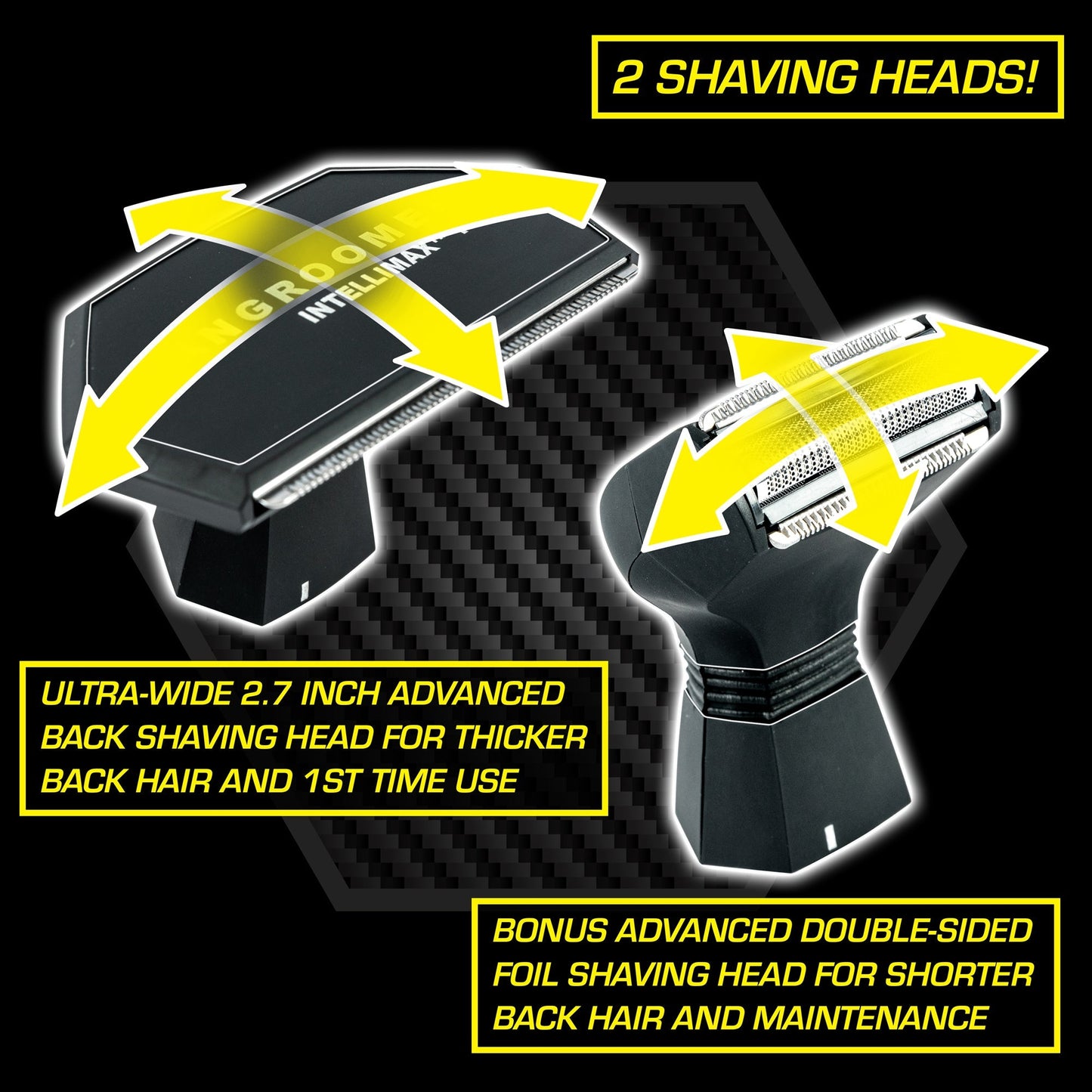 INTELLIMAX™ PRO Back Hair Shaver Complete FOIL Attachment Head