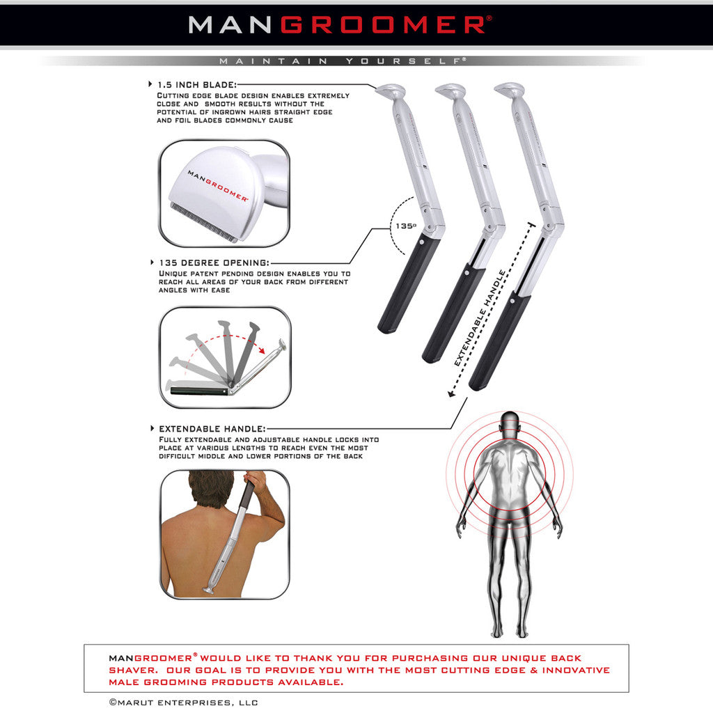 Essential Do-it-yourself Electric Back Hair Shaver Spec Sheet