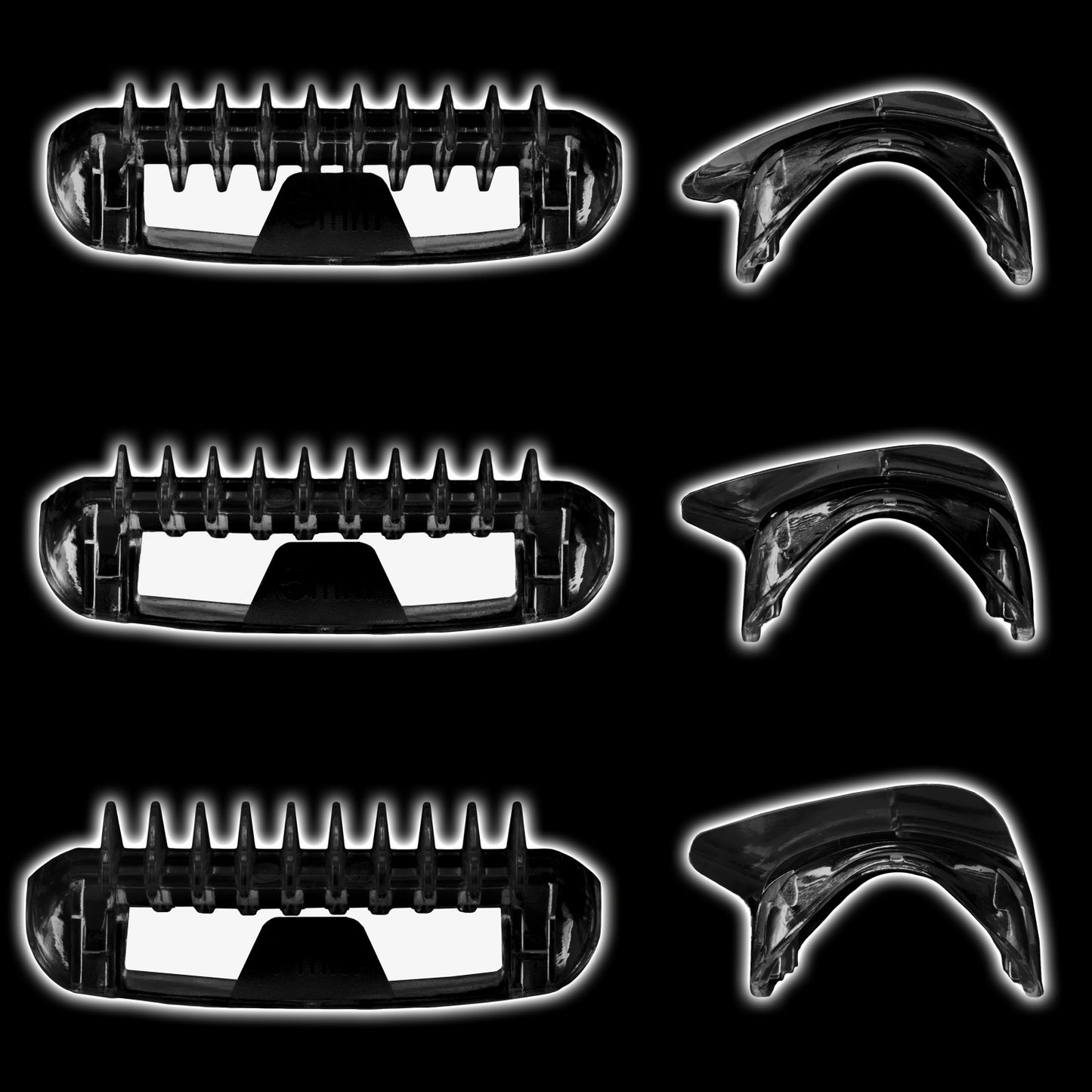 3 attachment comes in 3 millimeter, 5 millimeter, 7 millimeter (side view)