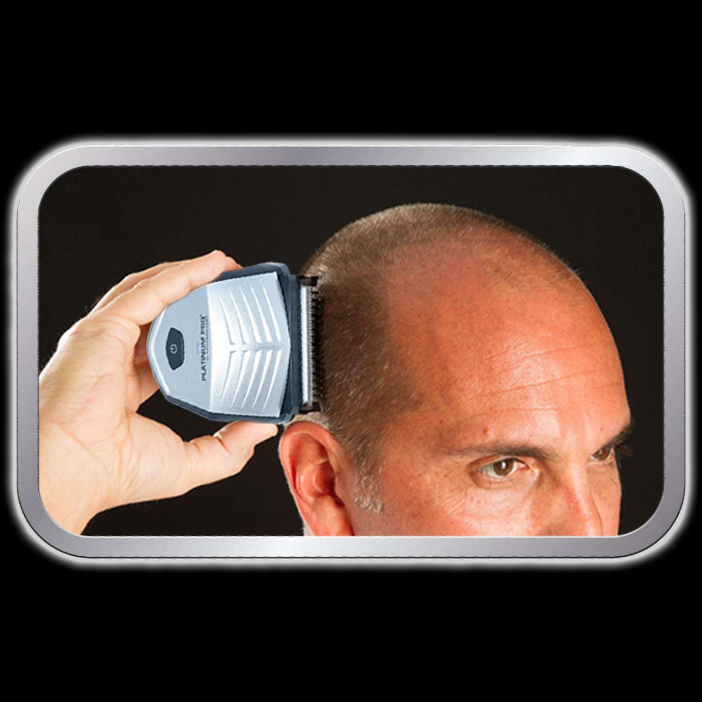 Platinum Pro by MANGROOMER New Self-Haircut Kit and Advanced Hair Clippers with Lithium Max Battery, 9 Length Guards and Included Bonus Storage Case
