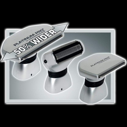 PLATINUM PRO by MANGROOMER - New Back Shaver with 3 Shock Absorber Flex Heads, Power Hinge, Extreme Reach Handle & Bonus Case! (Generation 8.0)