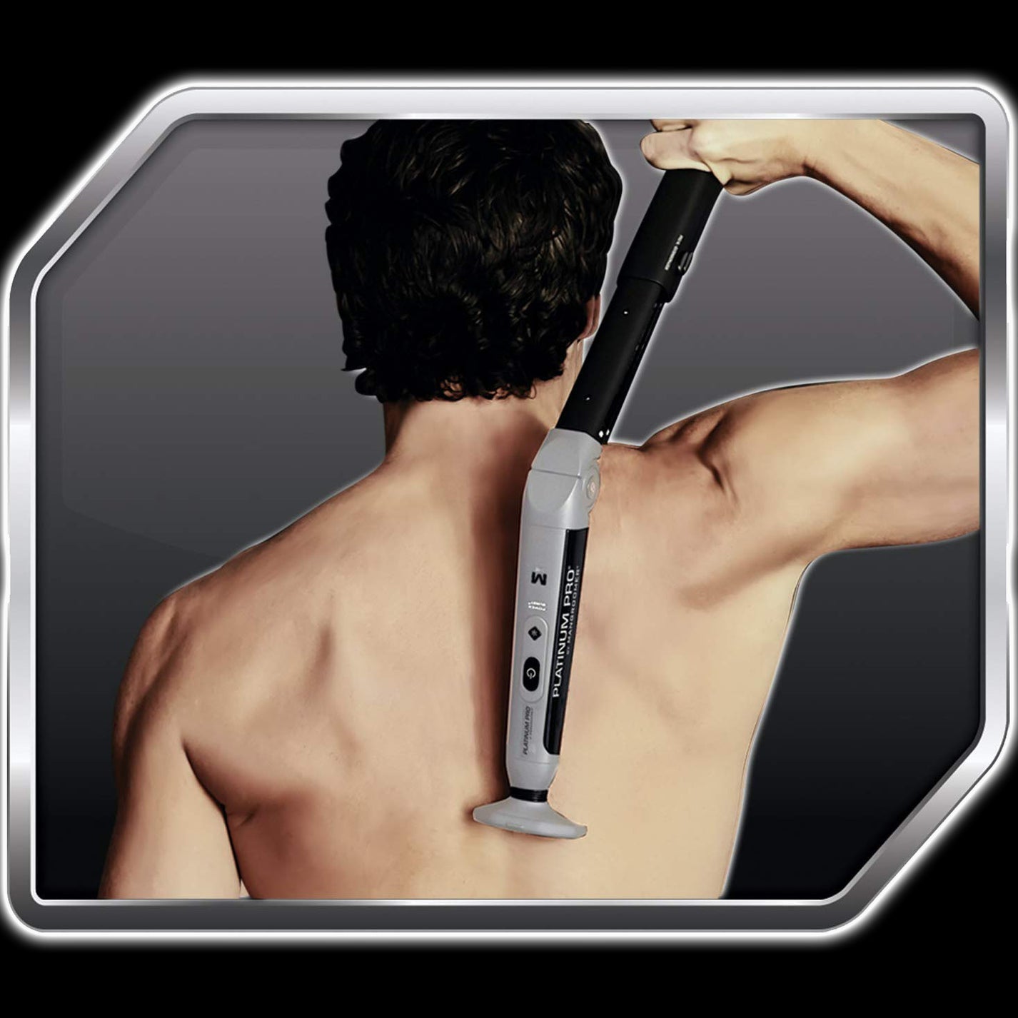 PLATINUM PRO Back Hair Shaver Complete 2.7 inch Extra Wide Blade Attac ...