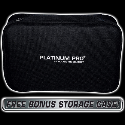 PLATINUM PRO by MANGROOMER - New Back Shaver with 3 Shock Absorber Flex Heads, Power Hinge, Extreme Reach Handle & Bonus Case! (Generation 8.0)