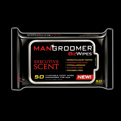 MANGROOMER Biz Wipes® - Flushable Moist Personal Man Wipes Engineered for Men