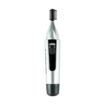 PLATINUM PRO by MANGROOMER -  New Advanced Nose Trimmer, Ear Hair Trimmer and Eyebrow Trimmer with Bonus Light and Exclusive Storage Case!