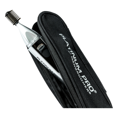 PLATINUM PRO by MANGROOMER -  New Advanced Nose Trimmer, Ear Hair Trimmer and Eyebrow Trimmer with Bonus Light and Exclusive Storage Case!