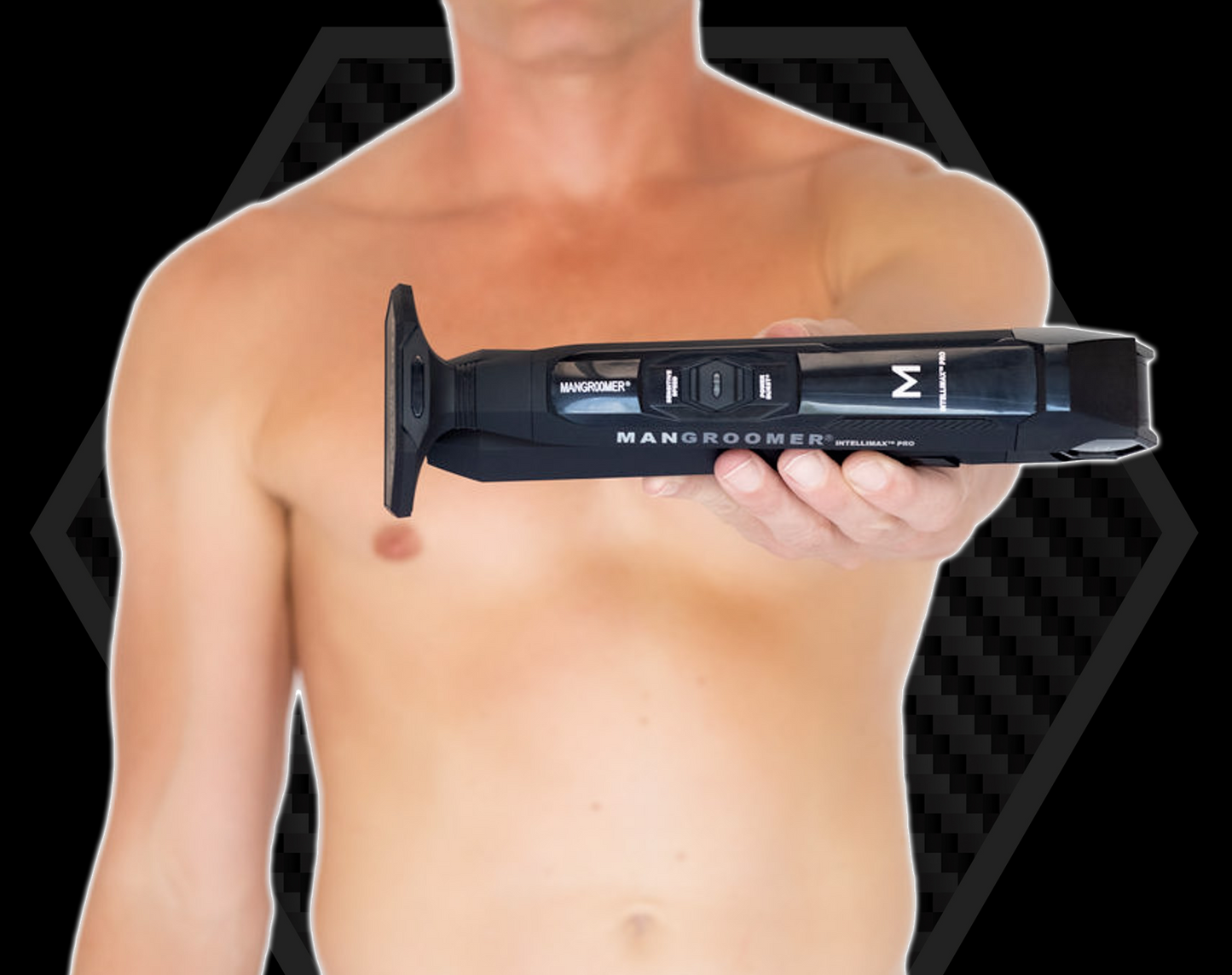 INTELLIMAX™ PRO Back Hair Shaver with 2 Shock Absorber Flex Heads, Power Hinge, Extreme Reach Handle and Advanced 2.7" Extra-Wide Blade Design