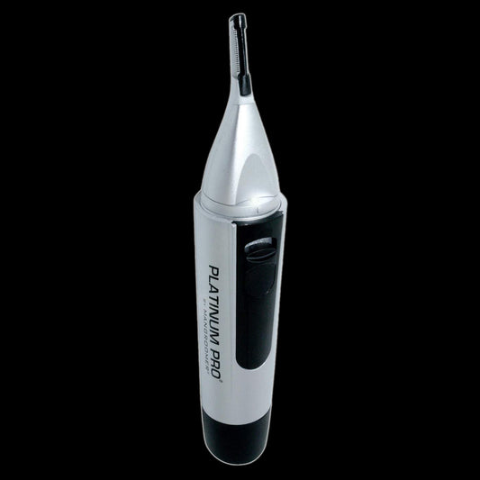 PLATINUM PRO by MANGROOMER -  New Advanced Nose Trimmer, Ear Hair Trimmer and Eyebrow Trimmer with Bonus Light and Exclusive Storage Case!