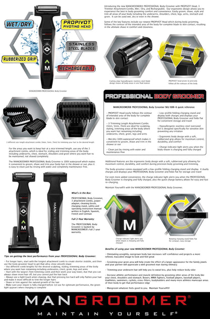 2.0 PROFESSIONAL Body Groomer and Trimmer, Wet or Dry