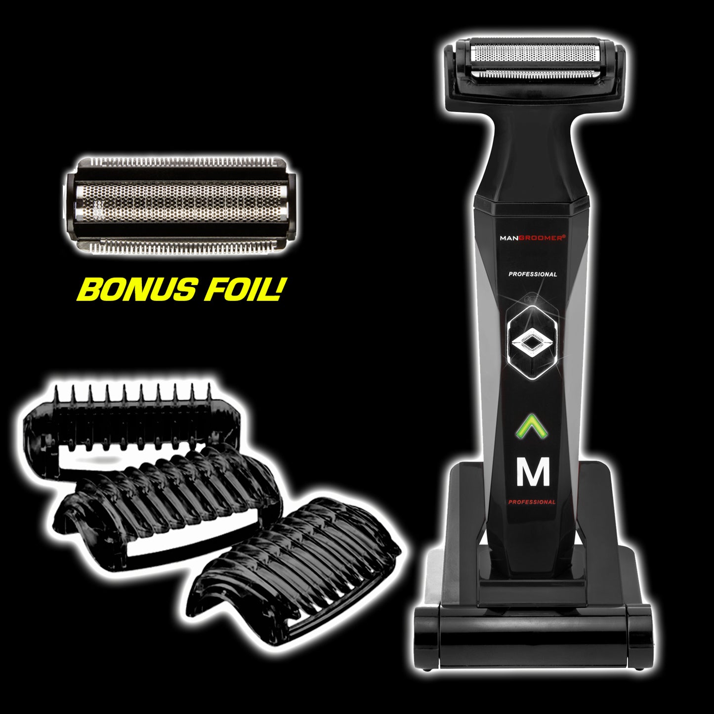2.0 PROFESSIONAL Body Groomer Wet, Dry PROPIVOT Head, Rubberized grip, Stainless Steel, Rechargeable
