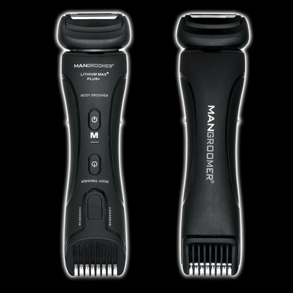 LITHIUM MAX PLUS Body Groomer and Body Trimmer front and back of shaver