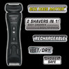 LITHIUM MAX PLUS+ Body Groomer and Body Trimmer with Lithium-ion Rechargeable Battery