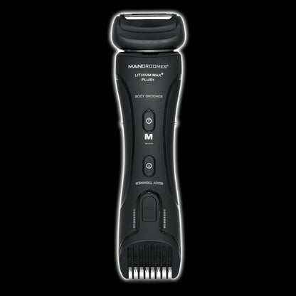 Front of LITHIUM MAX PLUS+ Body Groomer and Body Trimmer