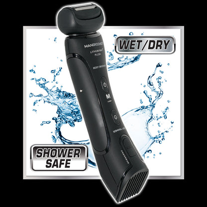 Shower Safe and Wet/Dry use for LITHIUM MAX PLUS+ Body Groomer and Body Trimmer